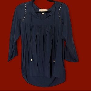 NAVY BLUE MICHEAL KORS TOP
